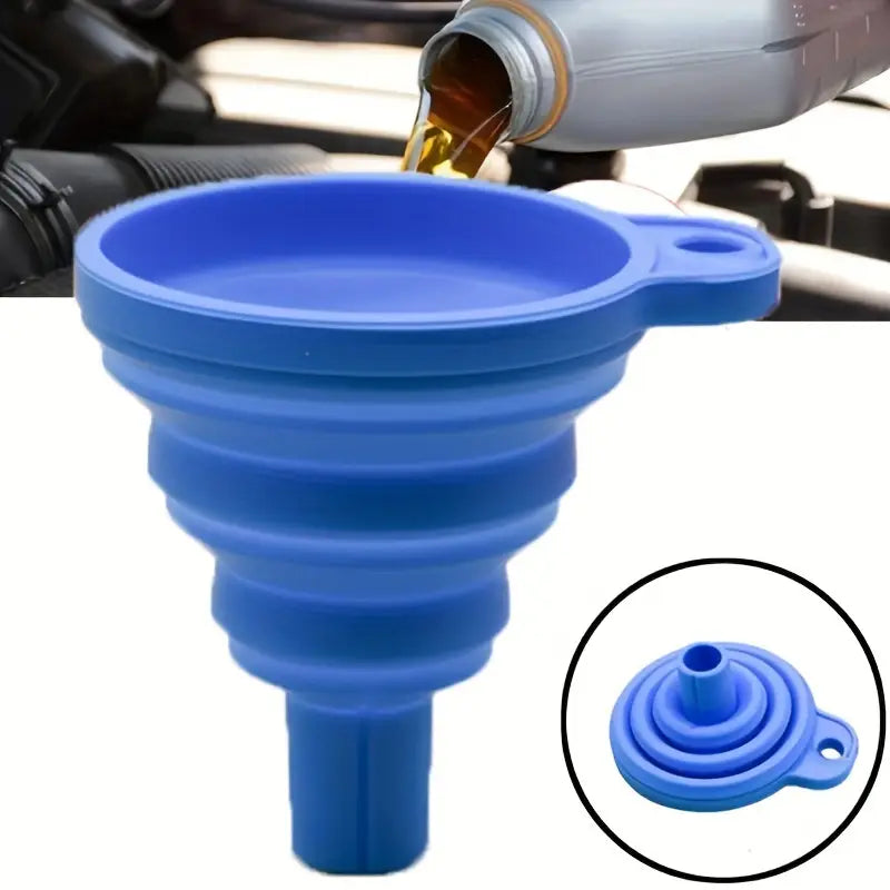 Foldable Silicone Funnel for Oil & Fluid Transfer