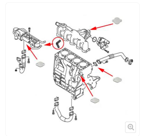 EGR blanking plates kit 1.2/1.6/2.0TDI VAG VW/Audi/Seat